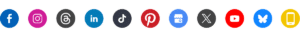 SocialBee Supported Social Media Channels Round Logos